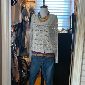 Sheer detail sweater